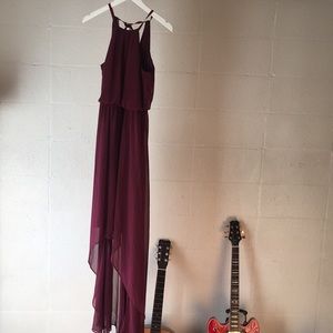 Wine Bridesmaids Dress